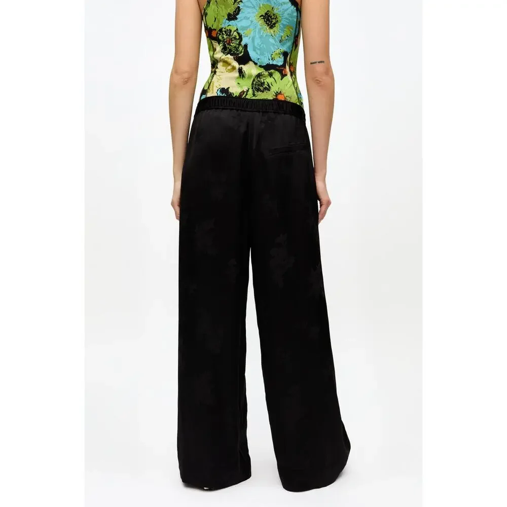 GANNI Black Satin Jacquard Pants XS / 2 - Picture 6 of 16